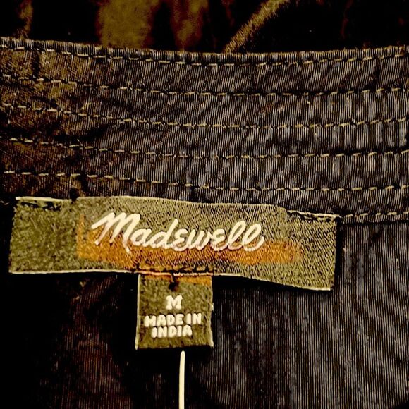 NWT Madewell Dress Flutter Sleeve Button Front Mini M - Picture 2 of 11